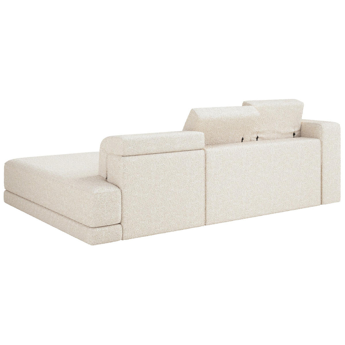 ECKSOFA Novals L-Form, 4-Sitzer, rechts 278 cm - Creme/Schwarz, Holz/Kunststoff (168/278cm) - Selsey