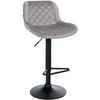 BARHOCKER Samt Grau - Schwarz/Grau, Textil/Metall (50/84/52cm) - CLP