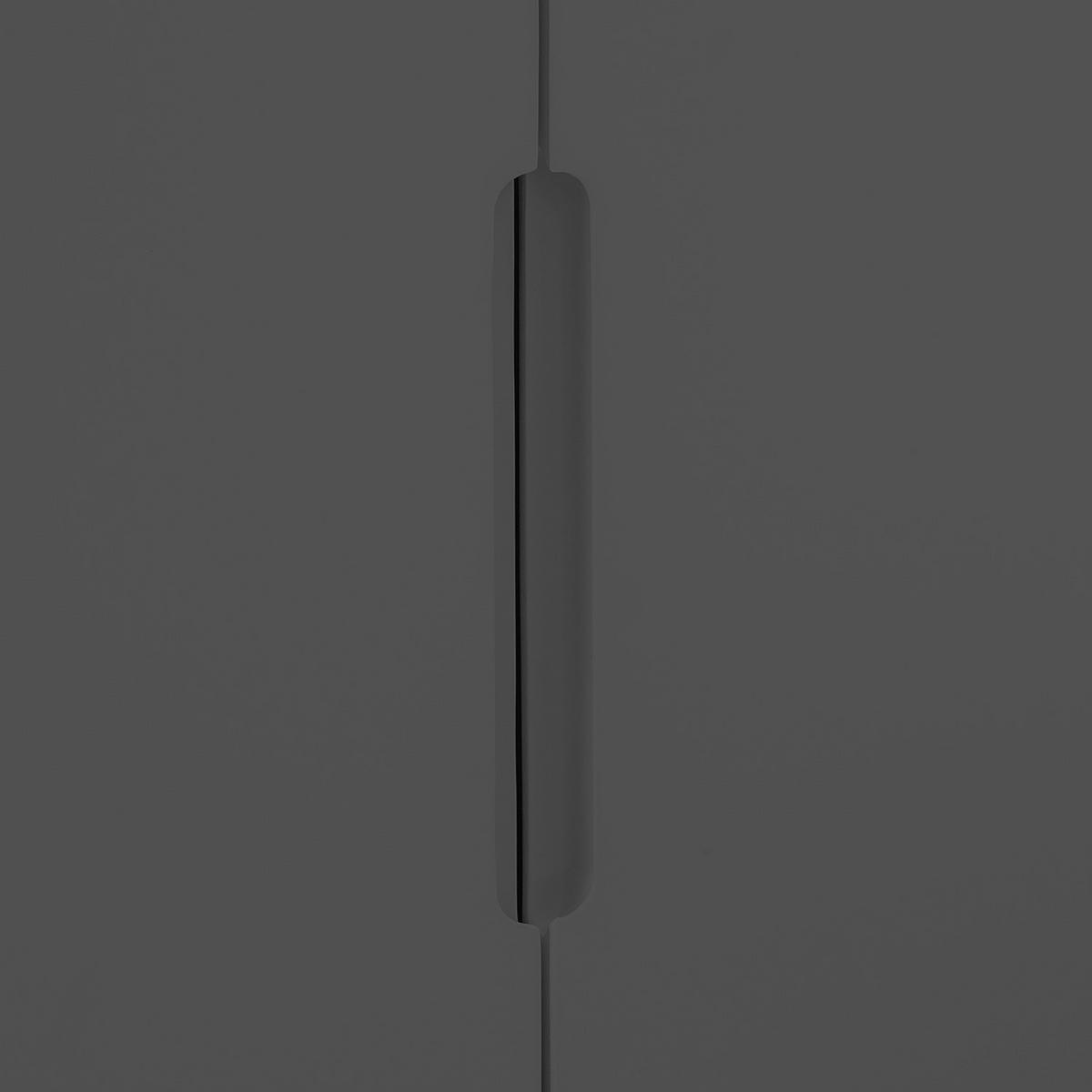 GARDEROBENSCHRANK - Eichefarben/Grau, Holzwerkstoff (76/193/37cm) - home24