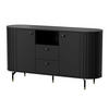 SIDEBOARD Zante Schwarz 150 cm - Goldfarben/Schwarz, Holzwerkstoff/Metall (150/81/40cm) - Selsey