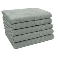 DUSCHTÜCHER, 5er-Set, 70x140 cm, 100% Baumwolle, Grau - Grau, Textil (70/140cm) - Zollner