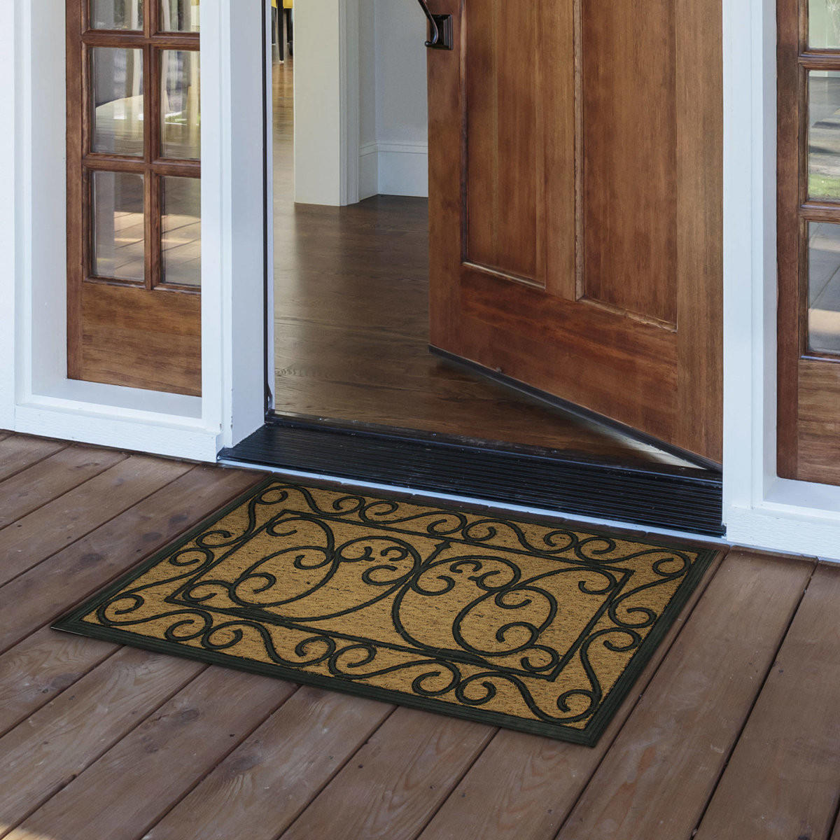 FUßMATTE 45/75 cm Braun, Schwarz - Braun, Naturmaterialen/Kunststoff (75/45cm) - Douceur d´intérieur