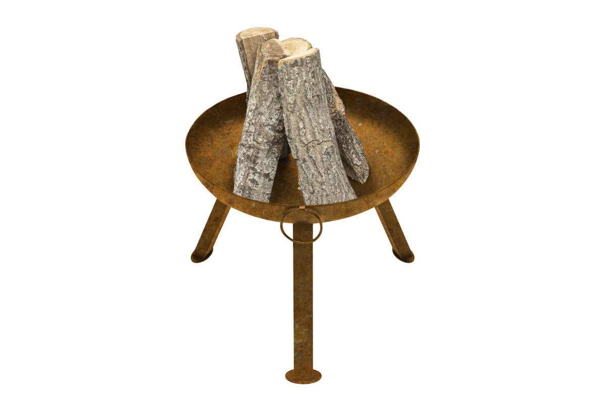 FEUERSCHALE BOMBE Corten Ø 48 cm 8 kg Rostoptik aus Cortenstahl 2,5 mm - Kupferfarben, Metall (48/30/48cm) - The Favilla