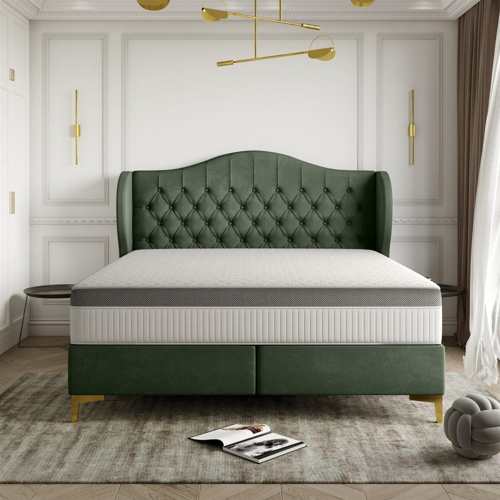Thumbnail - Fun Möbel Polsterbett, Grün, Textil, 140x200 cm, Schlafzimmer, Betten, Polsterbetten
