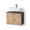 WASCHBECKENUNTERSCHRANK Ronco Goldkraft Eiche/Anthrazit 80 x 58.6 cm - Anthrazit/Eiche Wotan, Holzwerkstoff (80/58.6/41cm) - Livinity®