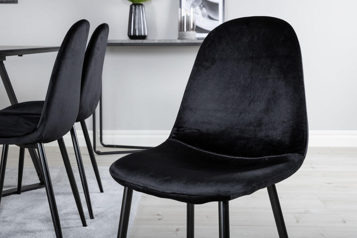 TISCHGRUPPE Schwarz - Schwarz, Holzwerkstoff (90/75/180cm) - ebuy24