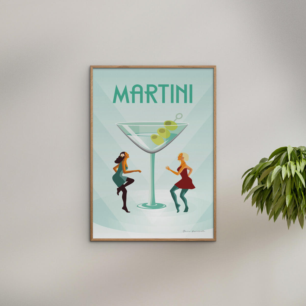 POSTER Wild Apple - Martini - Grün, Papier (70/100/0.1cm) - Poster&Frame