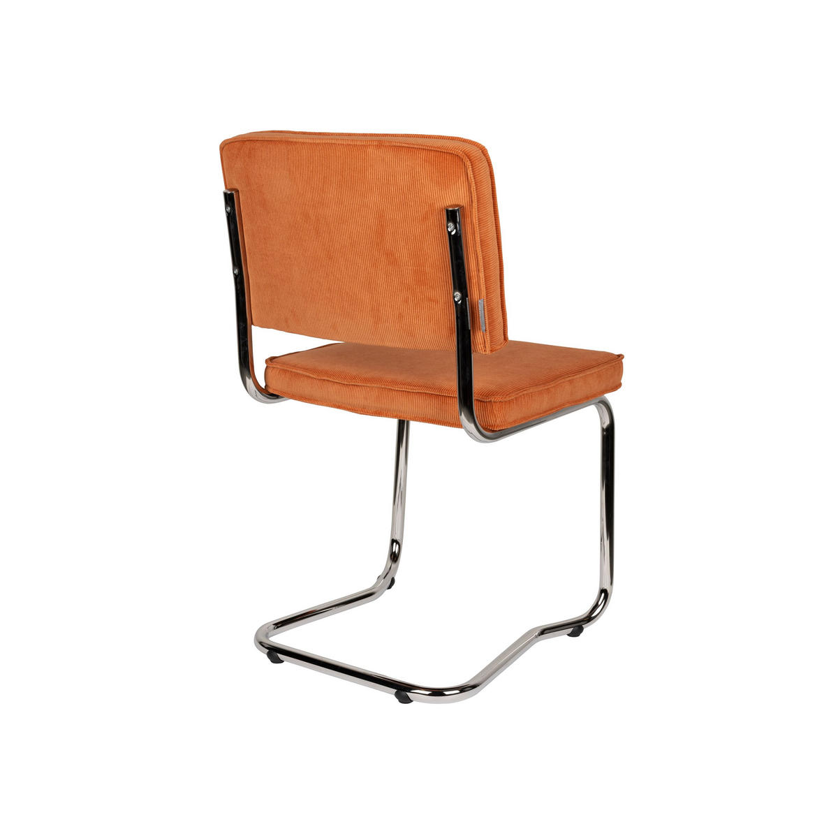 ESSZIMMERSTUHL Ridge Kink Rib Orange - 2 er Set - Orange, Textil (48/85/50cm) - Zuiver