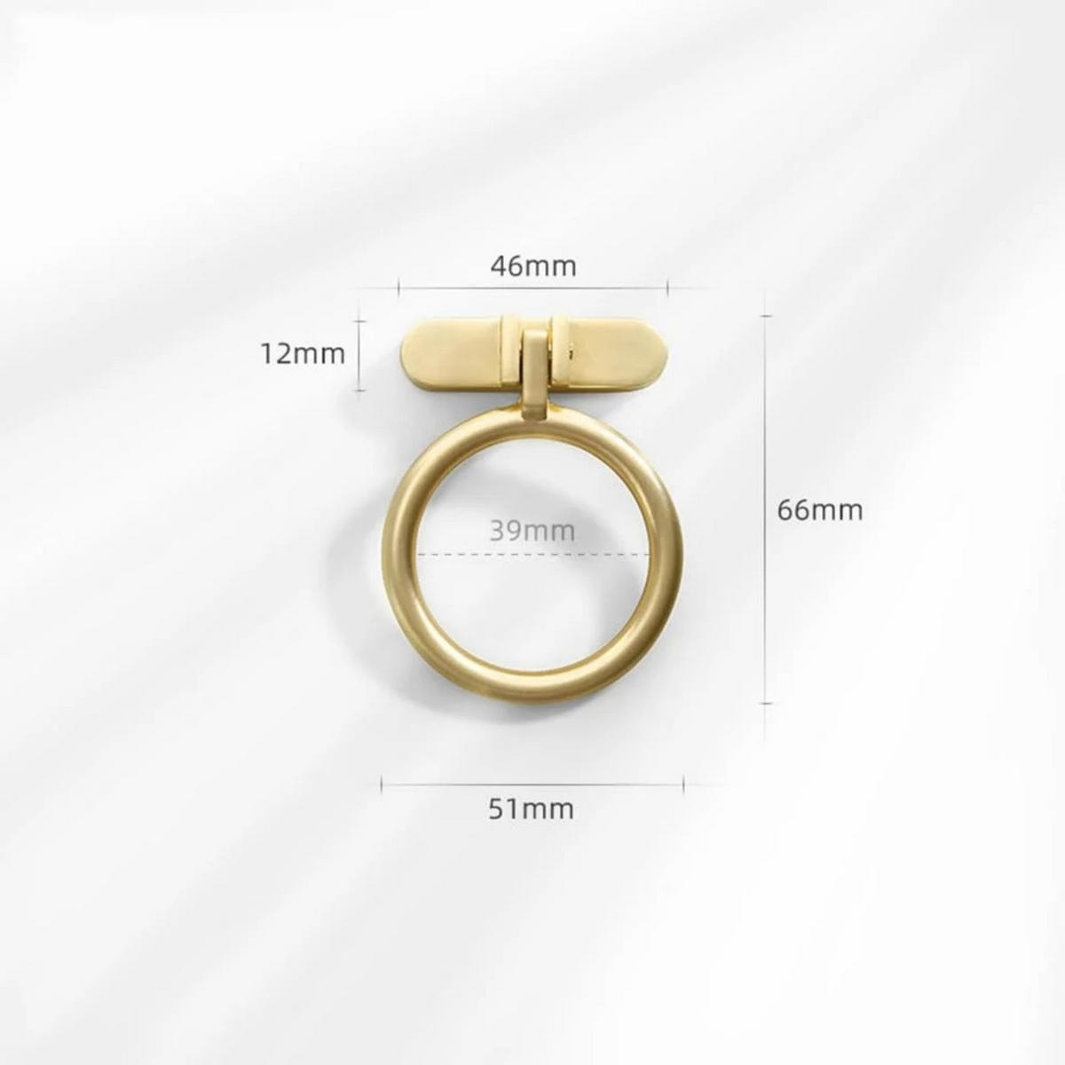 SCHRANKKNOPF Gold 4er-Set - Goldfarben, Metall (5.1/5.1/6.6cm)