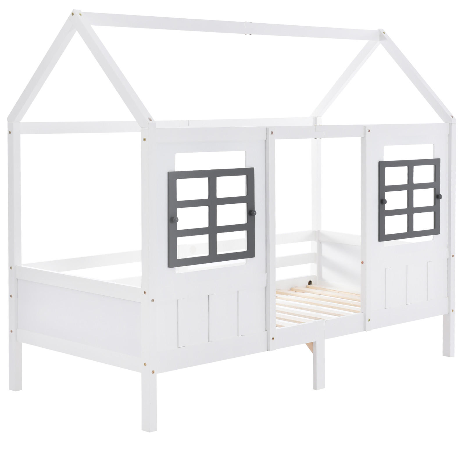 HAUSBETT 90x200 cm Holz weiß - Weiß, Holz (90/200cm) - Fortuna Lai