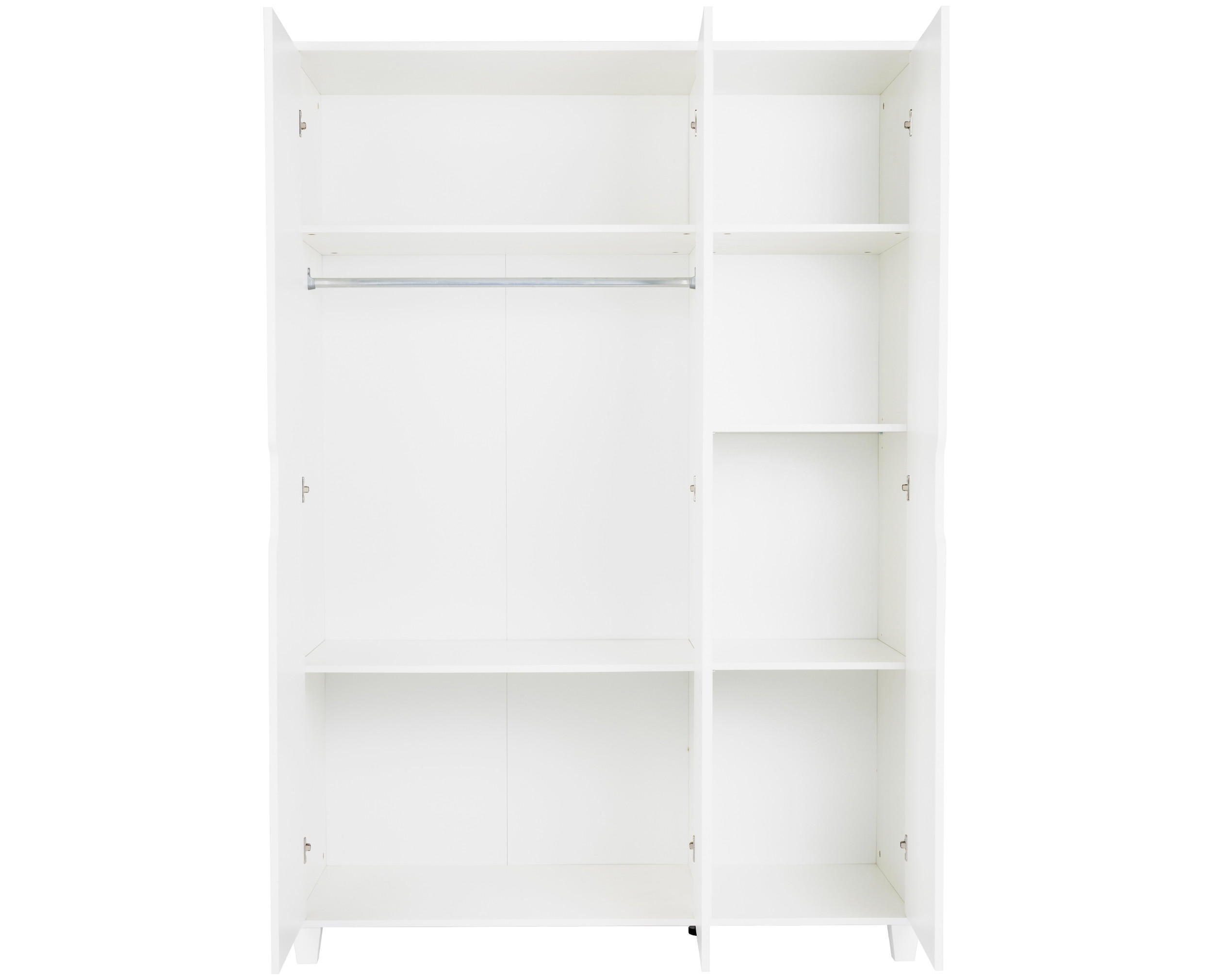 KLEIDERSCHRANK Thore 3-türig - Weiß, Holzwerkstoff (130/188/51cm) - arthur berndt