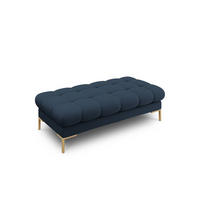 BANK Mamaia aus strukturiertem Stoff blau 2 Sitzplätze - Blau, Textil (133/41/62cm) - Micadoni