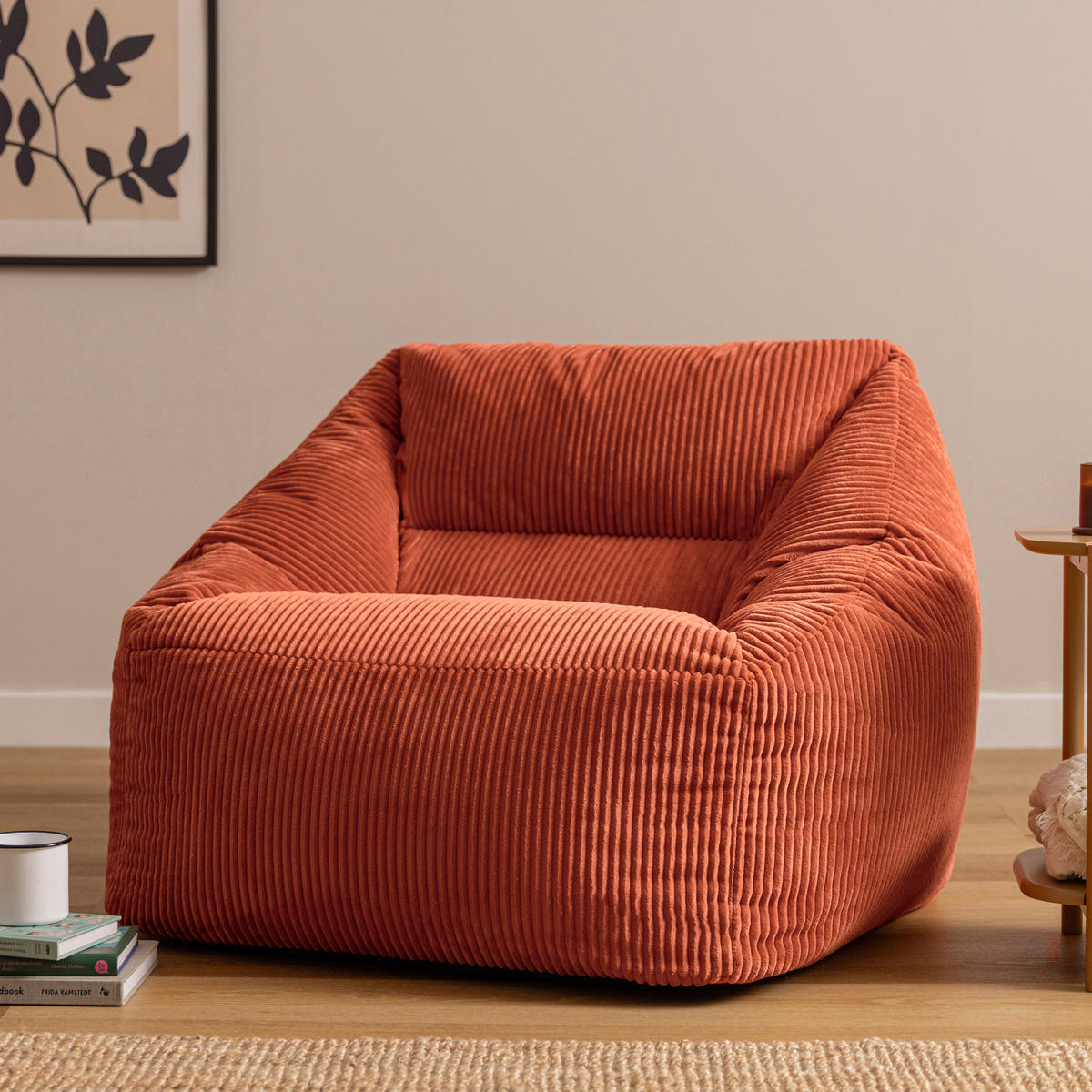 SITZSACK Cord Sessel Natalia - Terracotta, Textil (97/73/84cm) - icon