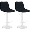 BARHOCKER 2er Set Stoff schwarz - Schwarz, Textil/Metall (45/89/46cm) - CLP