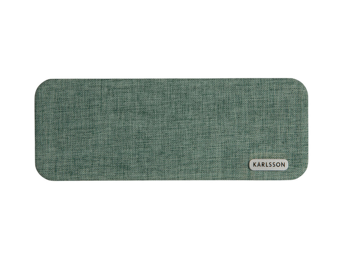 WECKER Roanne LED - Grün - 17,6/6,6 cm - Grün, Kunststoff/Textil (17.6/6/17cm) - Karlsson