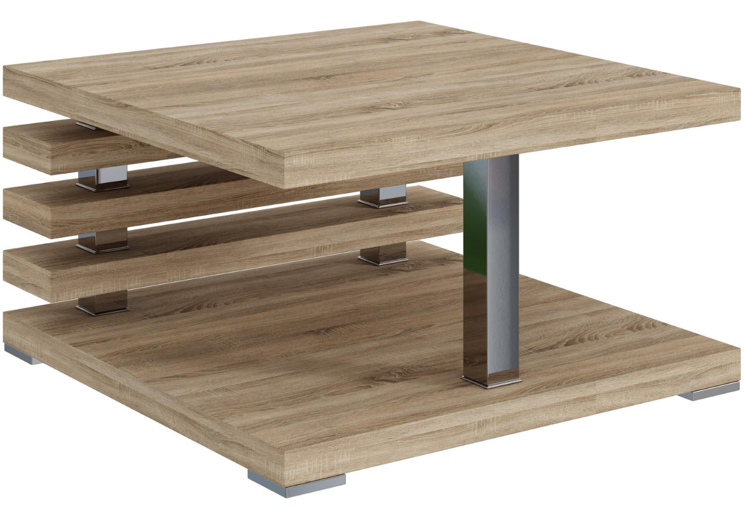 KAFFEETISCH 60x60x32 cm - Sonoma Eiche - YOTO - Erlefarben, Holzwerkstoff (60/60/32cm) - ALTDECOR