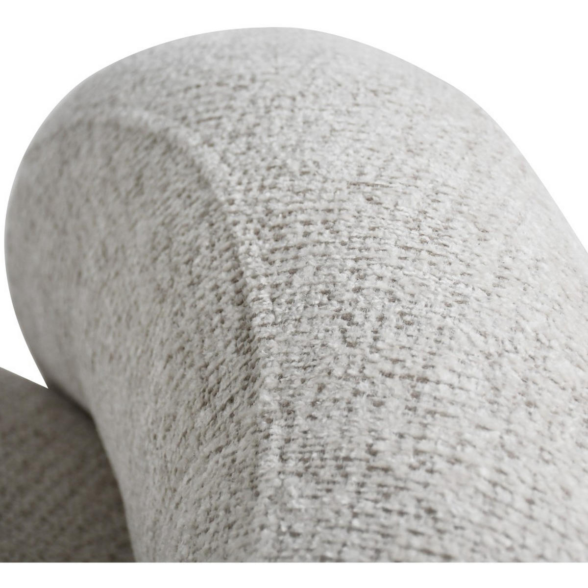 SESSEL Mao, Drehsessel mit runder Form, Beige, Chenille-Stoff - Beige, Textil (99/82/91cm) - Beautysofa