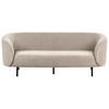 3-SITZER-SOFA Stoff taupe/schwarz Loen - Beige/Schwarz, Textil (200/79/70cm) - Beliani
