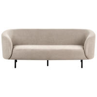 3-SITZER-SOFA Stoff taupe/schwarz Loen - Beige/Schwarz, Textil (200/79/70cm) - Beliani