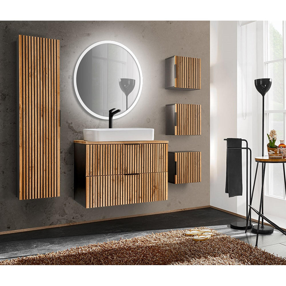 Lomado Badmöbel-Set Braun 180x200x47 cm