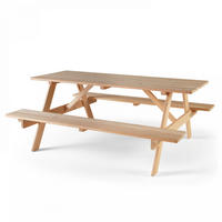 GARTEN-SITZGRUPPE, Holzfarbe - Braun, Holz - Oviala
