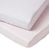 DAMAST-SPANNBETTLAKEN 2er-Set für Babybett, 60/120 cm - Rosa, Textil (60/120cm) - Homescapes