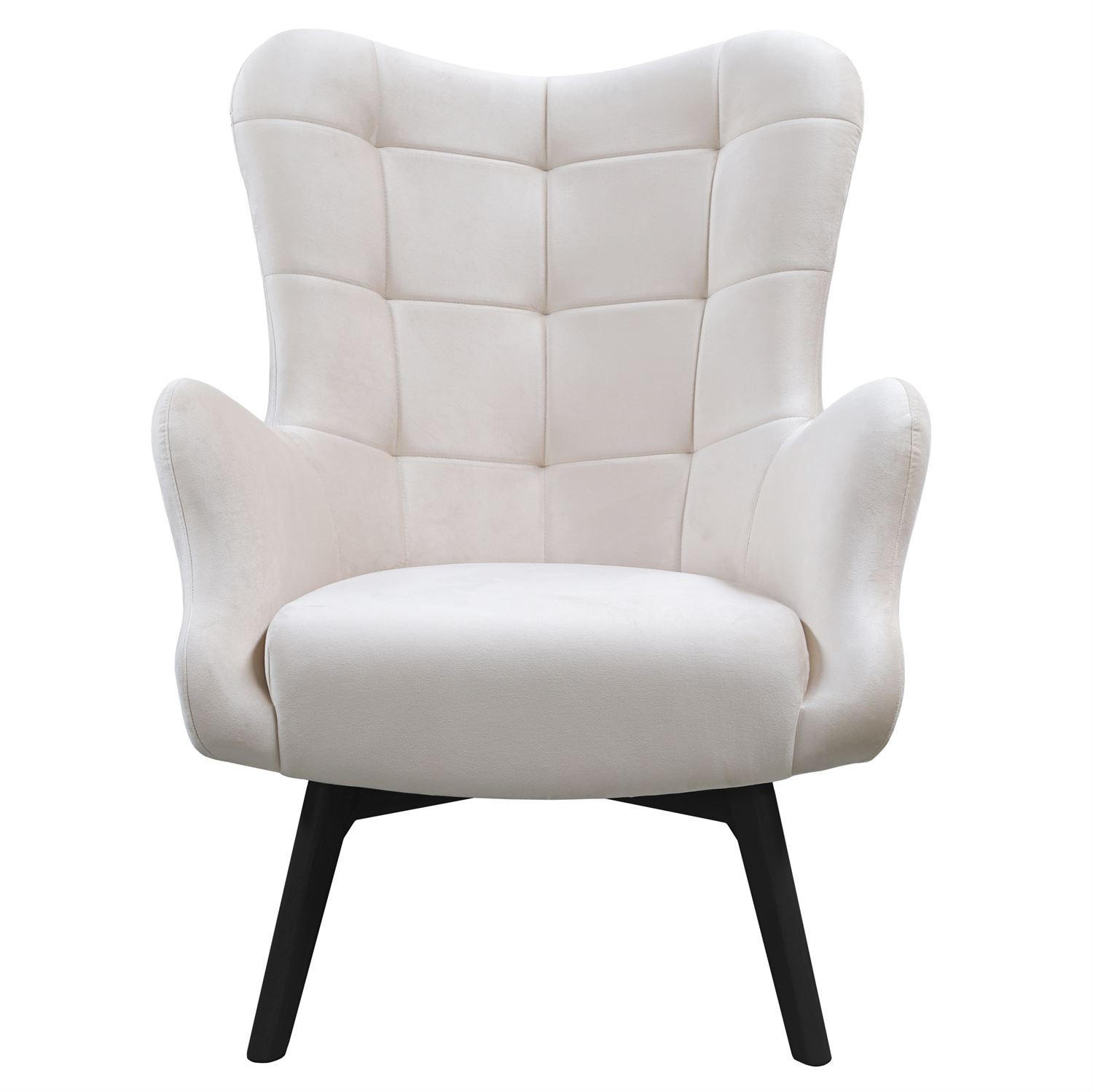 SESSEL SAND mit schwarzen Beinen - Ecru/Schwarz, Textil (80/105/86cm) - Lookway