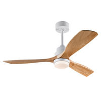DECKENVENTILATOR DE-16243 52 Zoll mit Massivholzflügeln & Fernbedienung Naturholz - Naturfarben, Holz/Metall (132/132/37cm) - ComfortXL