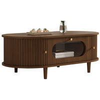 COUCHTISCH 100/50/36 cm in Walnuss aus MDF mit Schublade und Rollladen - Nussbaumfarben, Holzwerkstoff (100/50/36cm) - OKMYHOME