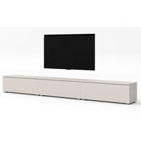 LOWBOARD Loriano 3x100 Beige Kaschmir 300/36,5/32 cm – Hängend und Stehend - Beige, Holzwerkstoff/Kunststoff (300/36.5/32cm) - AX Living