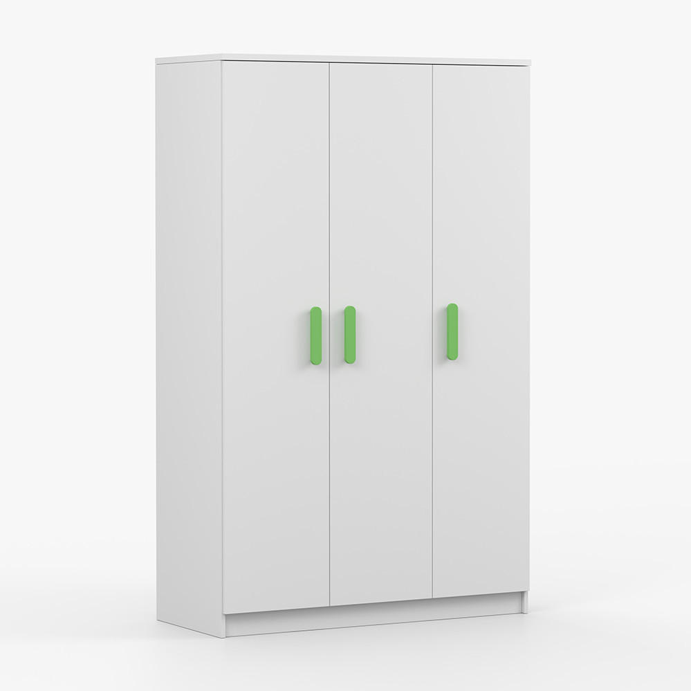 imoebel24 Kleiderschrank Weiß 120x194x50 cm
