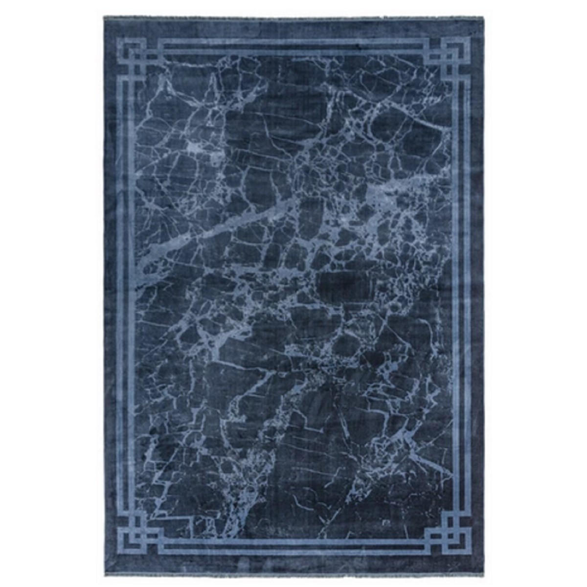 TEPPICH Moderner RAYA BORDER Blau 160 x 230 cm - Blau, Textil (160/230cm) - Novatrend