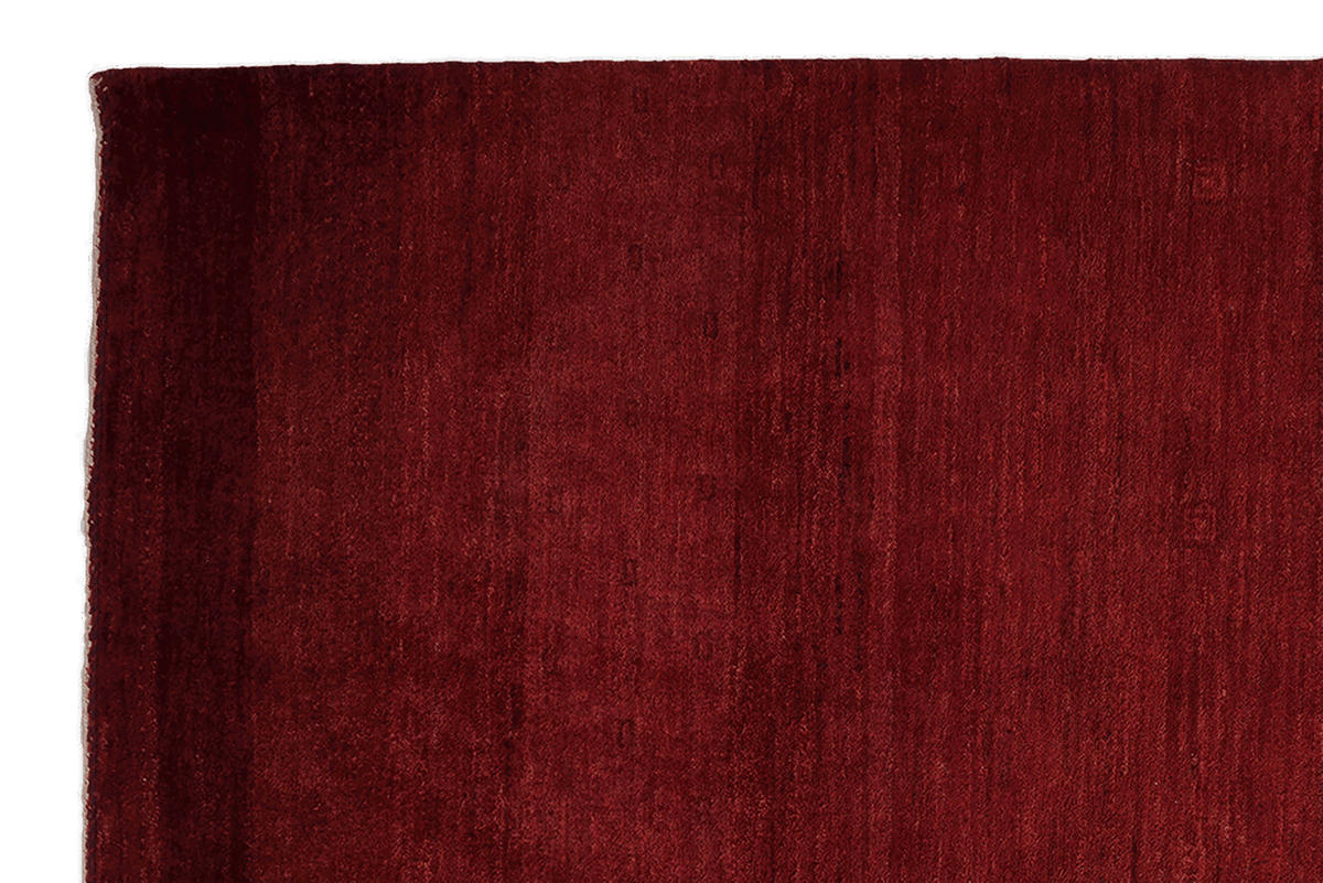 TEPPICH Rizbaf Rot 158/147 cm Schurwolle - Rot, Textil (147/158cm) - Looma