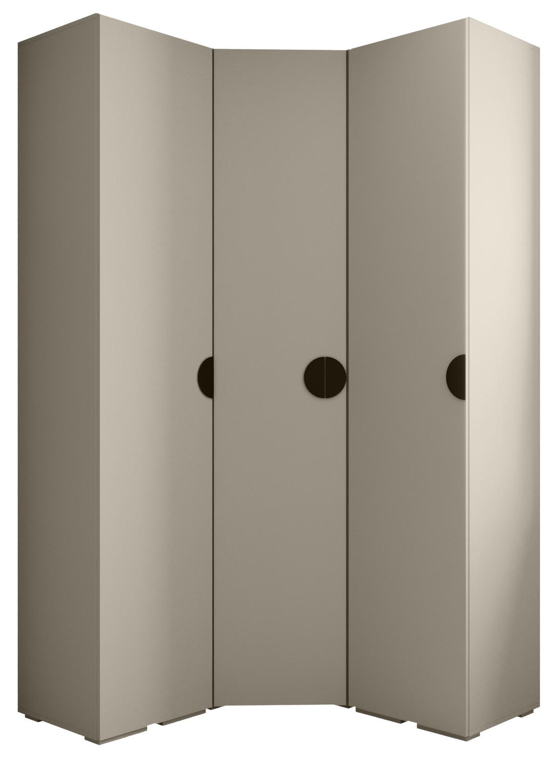 GARDEROBEN-SET 236,7/131,7/47 - Kaschmir/Schwarz, Holz/Kunststoff (131.7/236.7/47cm) - Abiks Möbel
