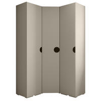 GARDEROBEN-SET 236,7/131,7/47 - Kaschmir/Schwarz, Holz/Kunststoff (131.7/236.7/47cm) - Abiks Möbel