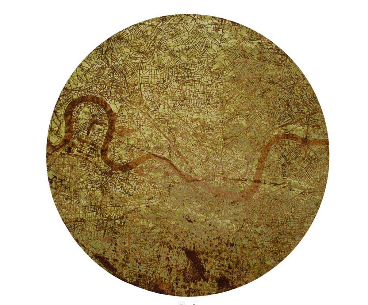 TEPPICH Flachgewebe GREEN CITY Grün 170 x 240 cm - Grün, Textil (170/240cm) - Novatrend