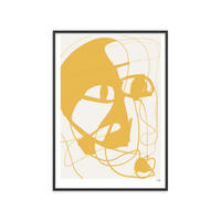POSTER mit Rahmen N. Atelier - Soirée - Gelb/Schwarz, Holz/Papier (50/70cm) - Poster&Frame