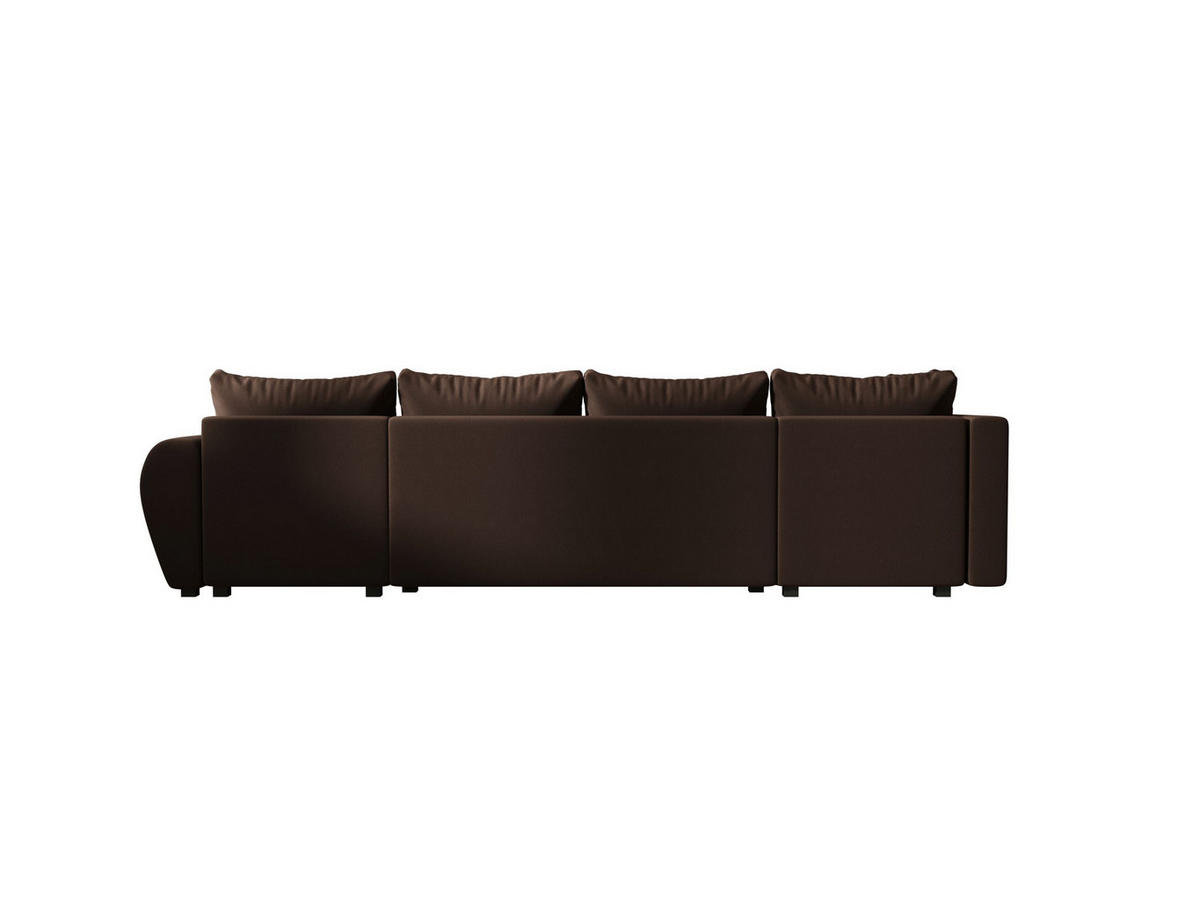 WOHNLANDSCHAFT MOLISA U PLUS Cosmic 800 Rechts mit Schlaffunktion - Braun, Textil (303/82/208cm) - Bedante