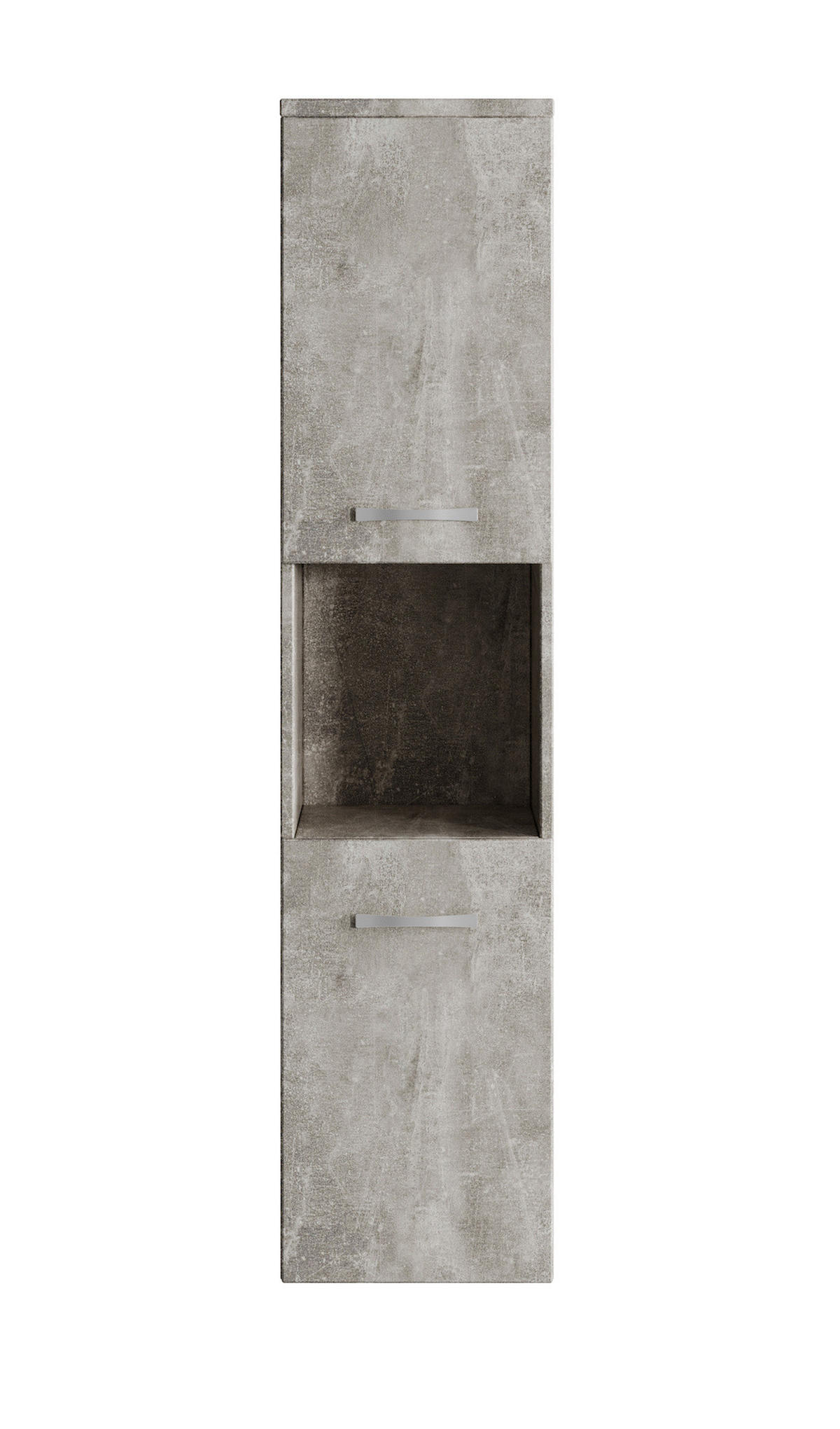 BADEZIMMERSCHRANK Montreal mit 2 Türen Beton Grau - 30 x 30 x 130 cm - Grau, Holz (30/131/30cm) - Badplaats