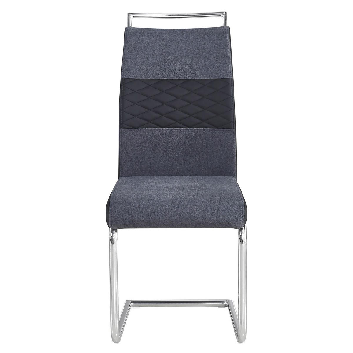 ESSZIMMERSTUHL ERZA 4ER-SET - Dunkelgrau, Textil (42/101/58cm) - CARO-Möbel