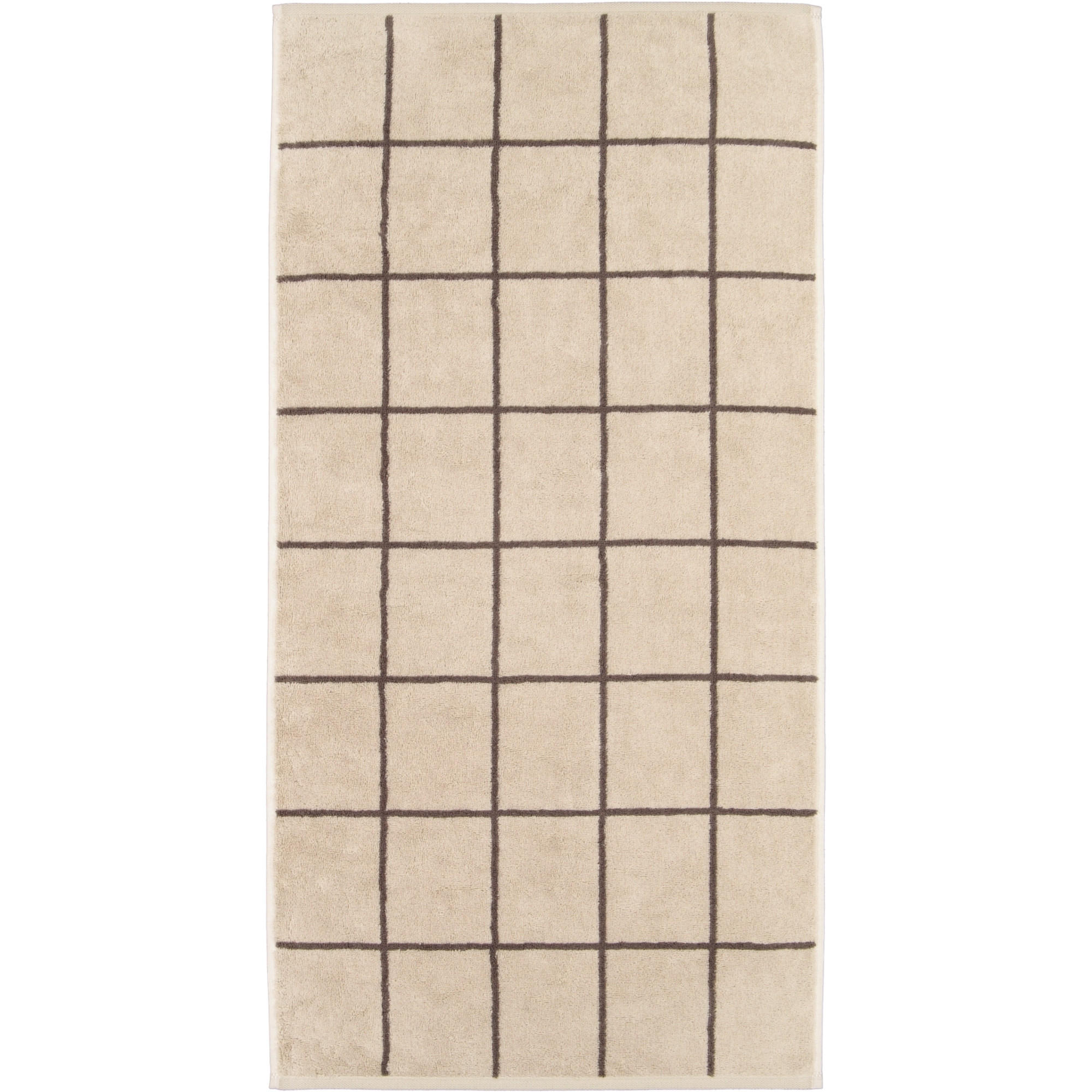 HANDTÜCHER PARK CHECK 6226 LEINEN - 33 - Beige, Textil (50/100cm) - Cawoe