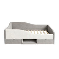 KINDERBETT 90/190 cm Grau - Grau, Textil