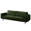 3-SITZER SOFA - Samt - Dunkelgrün, Textil (236/81/89cm) - home24