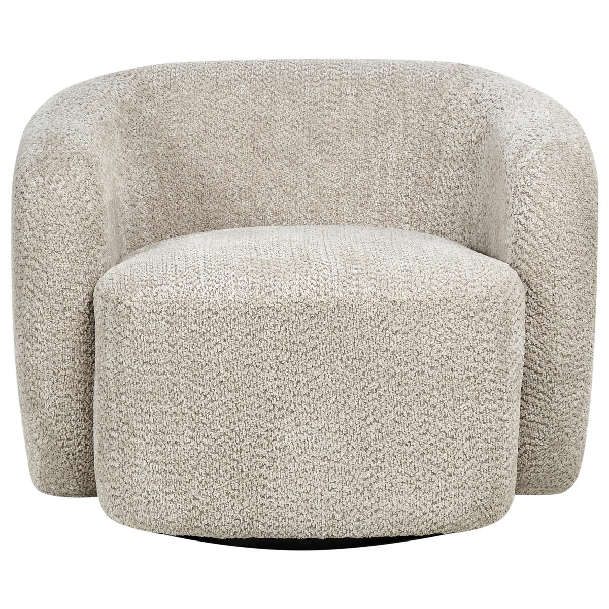DREHSESSEL Stoff Beige Tore - Beige, Textil (85/67/80cm) - Beliani