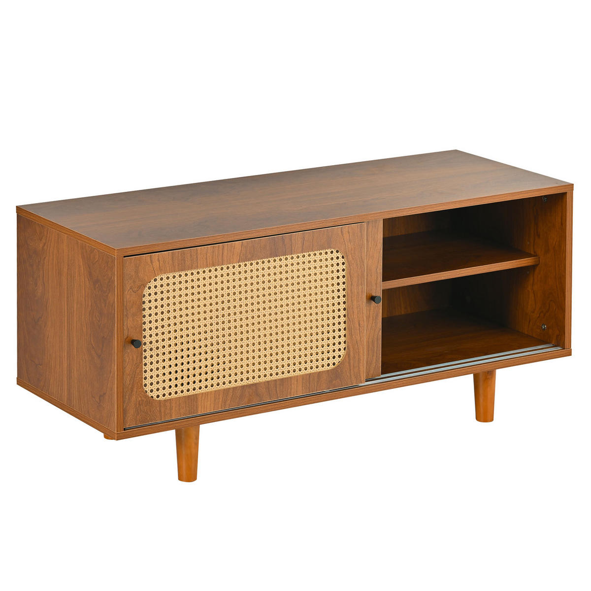 SCHUHSCHRANK 104/40/48 cm in Walnuss mit 2 Türen und verstellbarem Einlegeboden - Walnussfarben, Holzwerkstoff (104/48/40cm) - Flora Grace