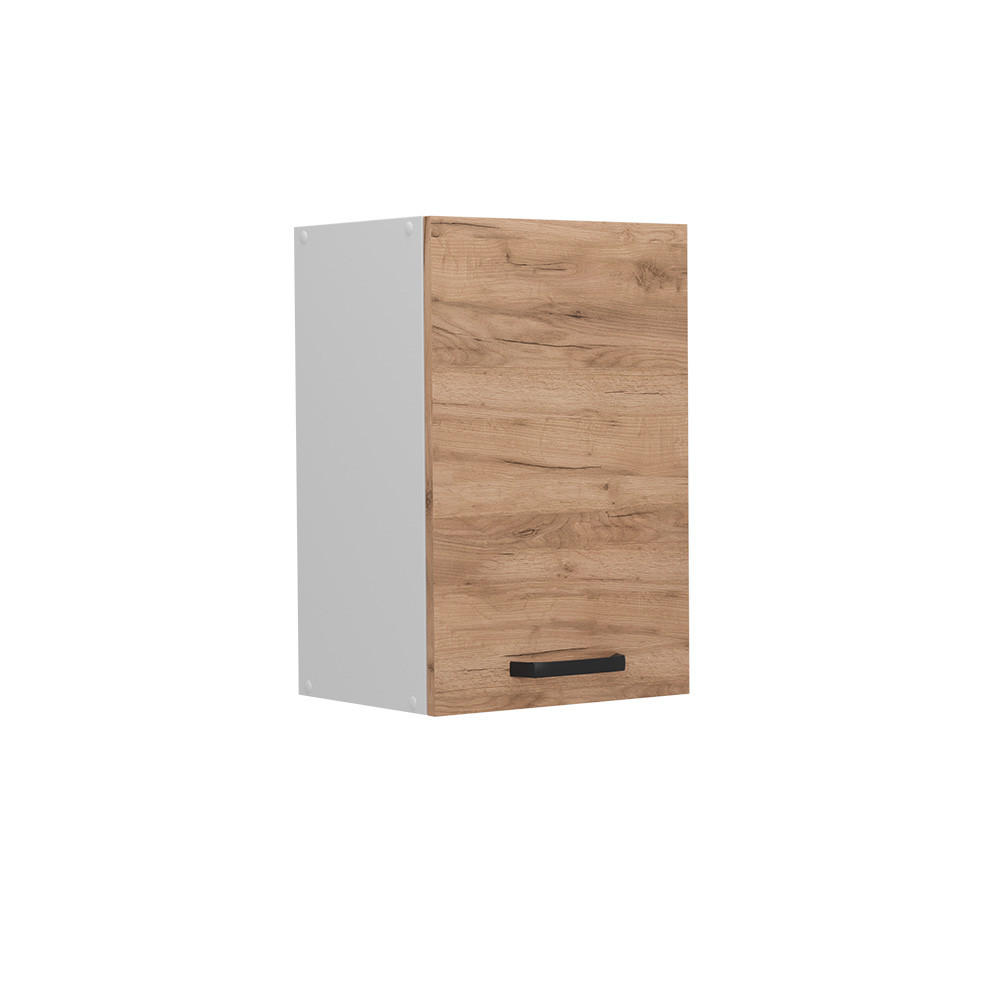 VĚŠÁK NA STĚNU R-Line Zlatý mocný dub - bílá/medově dubová, kompozitní dřevo (40/60/31cm) - Vicco