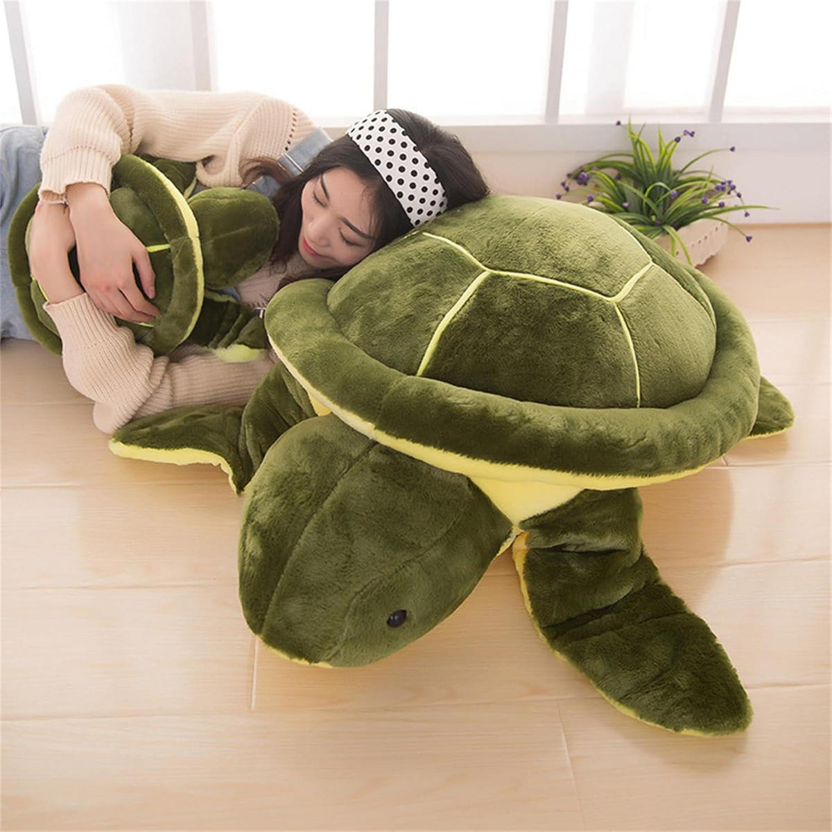PLÜSCHTIER Schildkröte 40 cm grün - Grün, Textil (40/40cm)