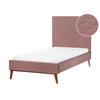 POLSTERBETT mit Lattenrost 90x200 cm Rosa Bayonne - Pink, Textil (90/200cm) - Beliani