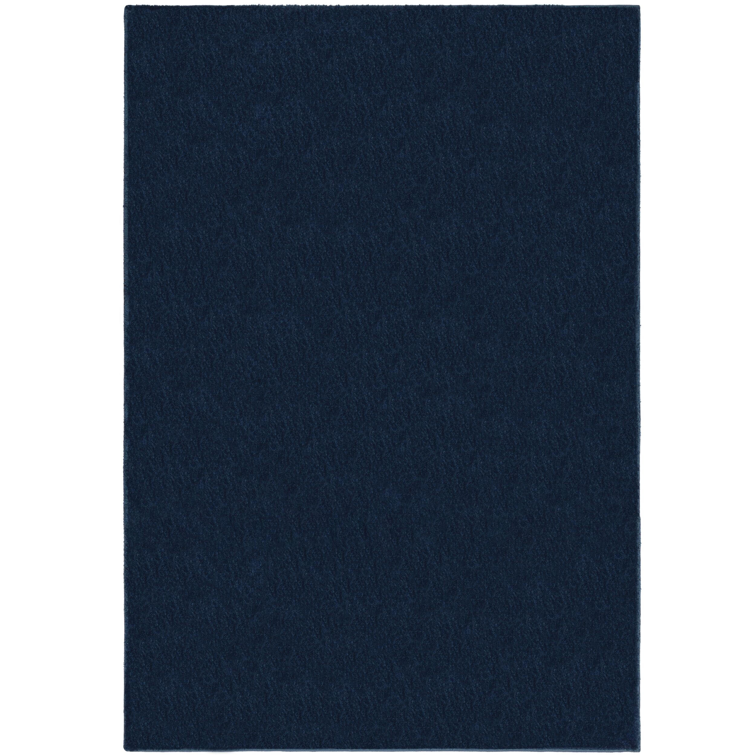 TEPPICH samtweich Uni-Muster 100% recycelt umweltfreundlich TUMMEL, Blau 160x230 cm - Blau, Textil (160/230cm) - KADIMA DESIGN