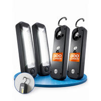 LED-ARBEITSLEUCHTE - praktische Batterie-Taschenlampe mit Magnet und Haken für Werkstatt und Zuhause, 2er-Set - Weiß, Kunststoff (5.5/2.9/22cm) - Northpoint